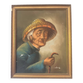 Oil portrait on wood