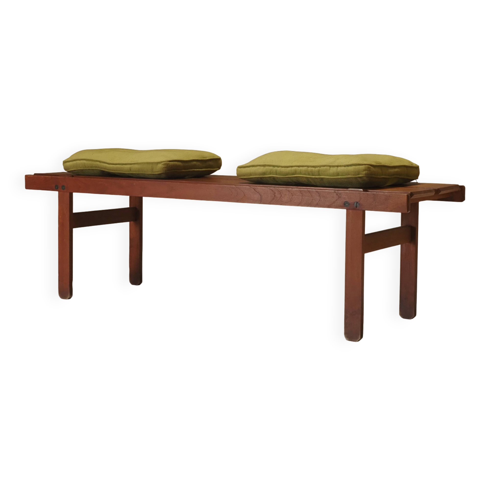 Italian slatted bench, 1960s