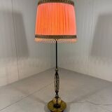 Austrian brass floor lamp pleated lampshade 1940-50’s