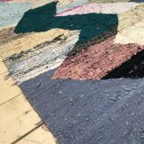 Moroccan Berber carpet Kilim Boucherouite 2, 03x1, 02m