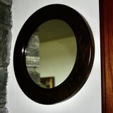 Vintage round copper mirror by marco fugeri 1960