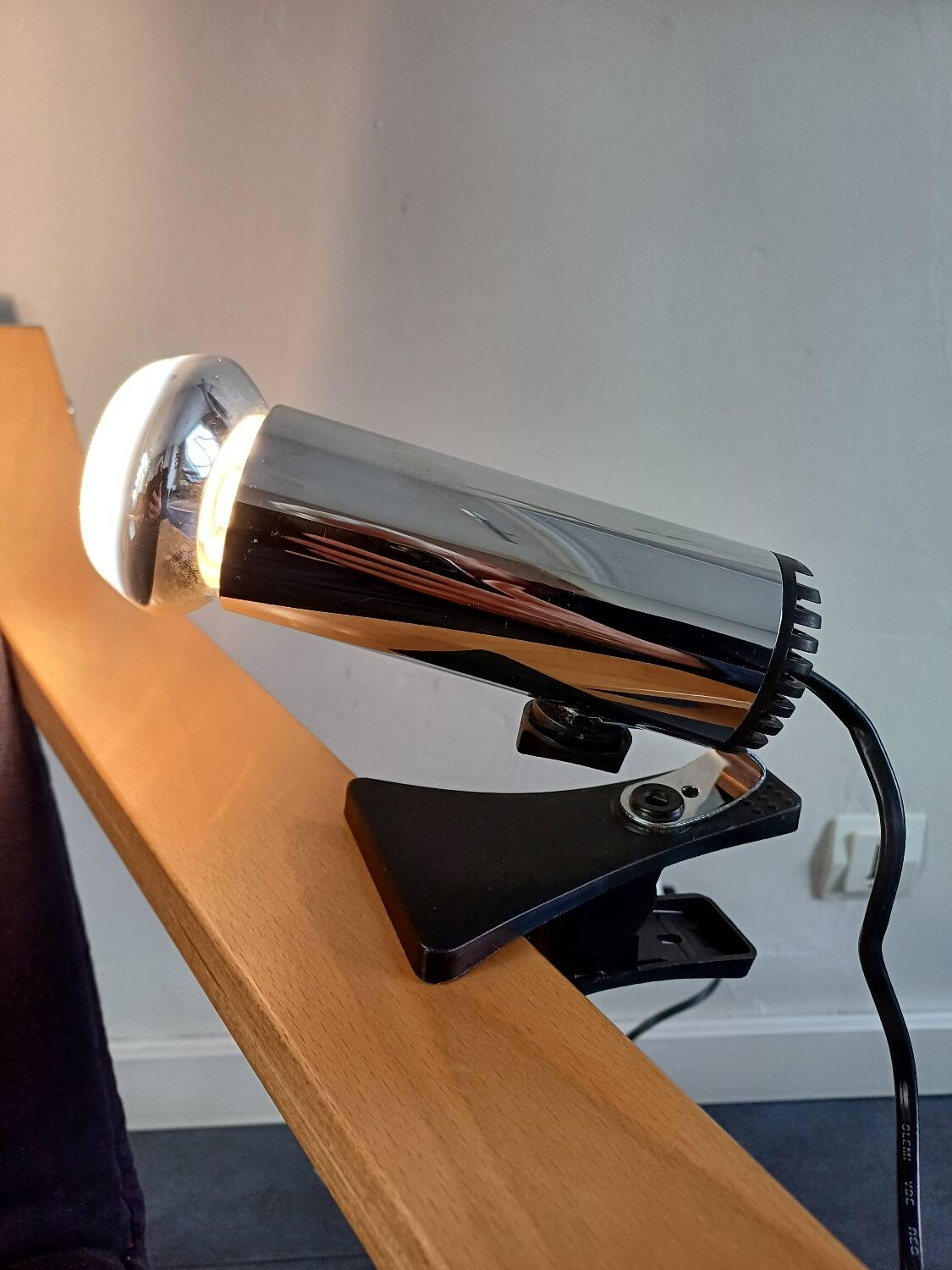 Vintage clip spotlight signed Targetti 70's