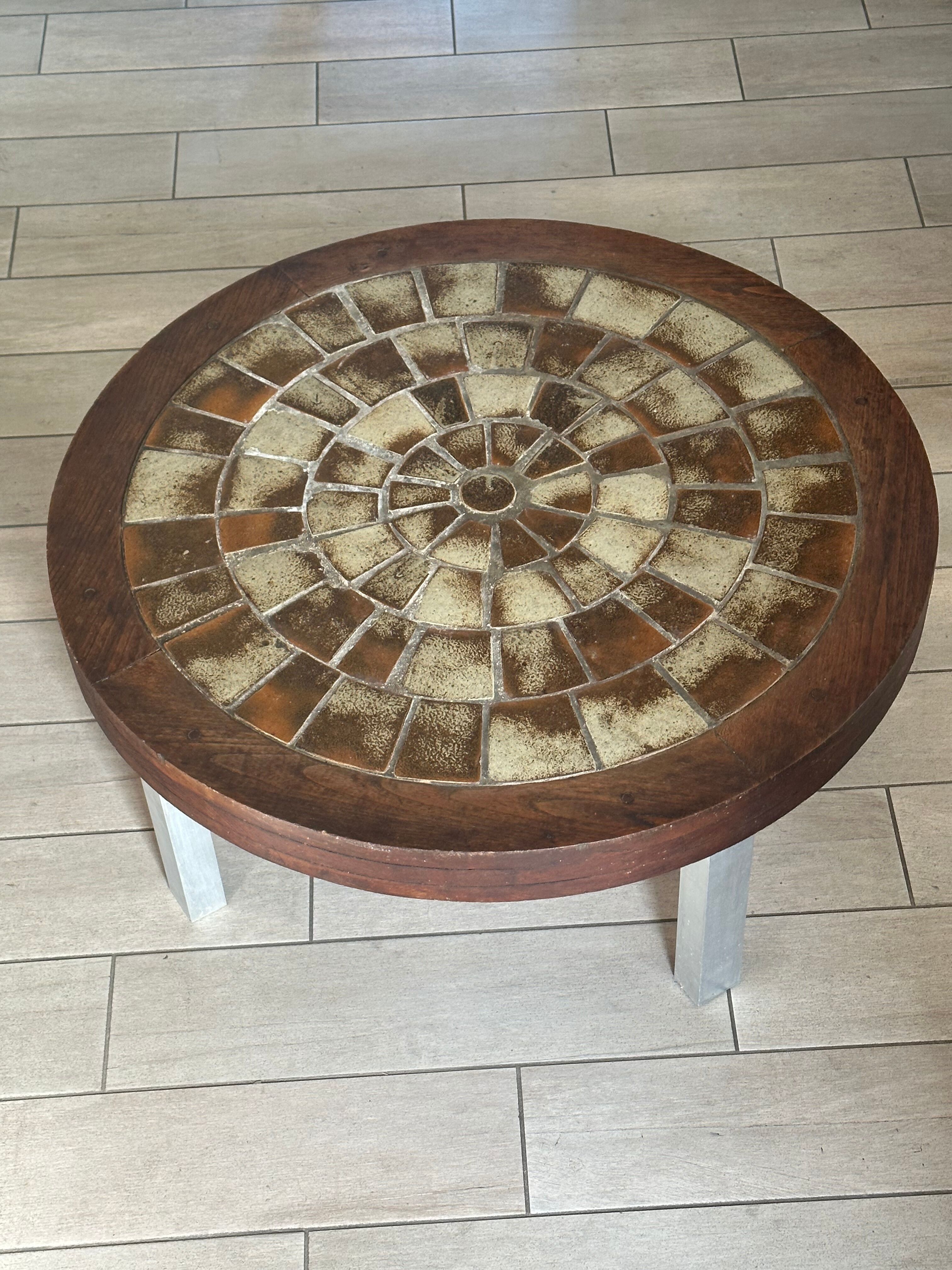 Ceramic coffee table vintage design 60s