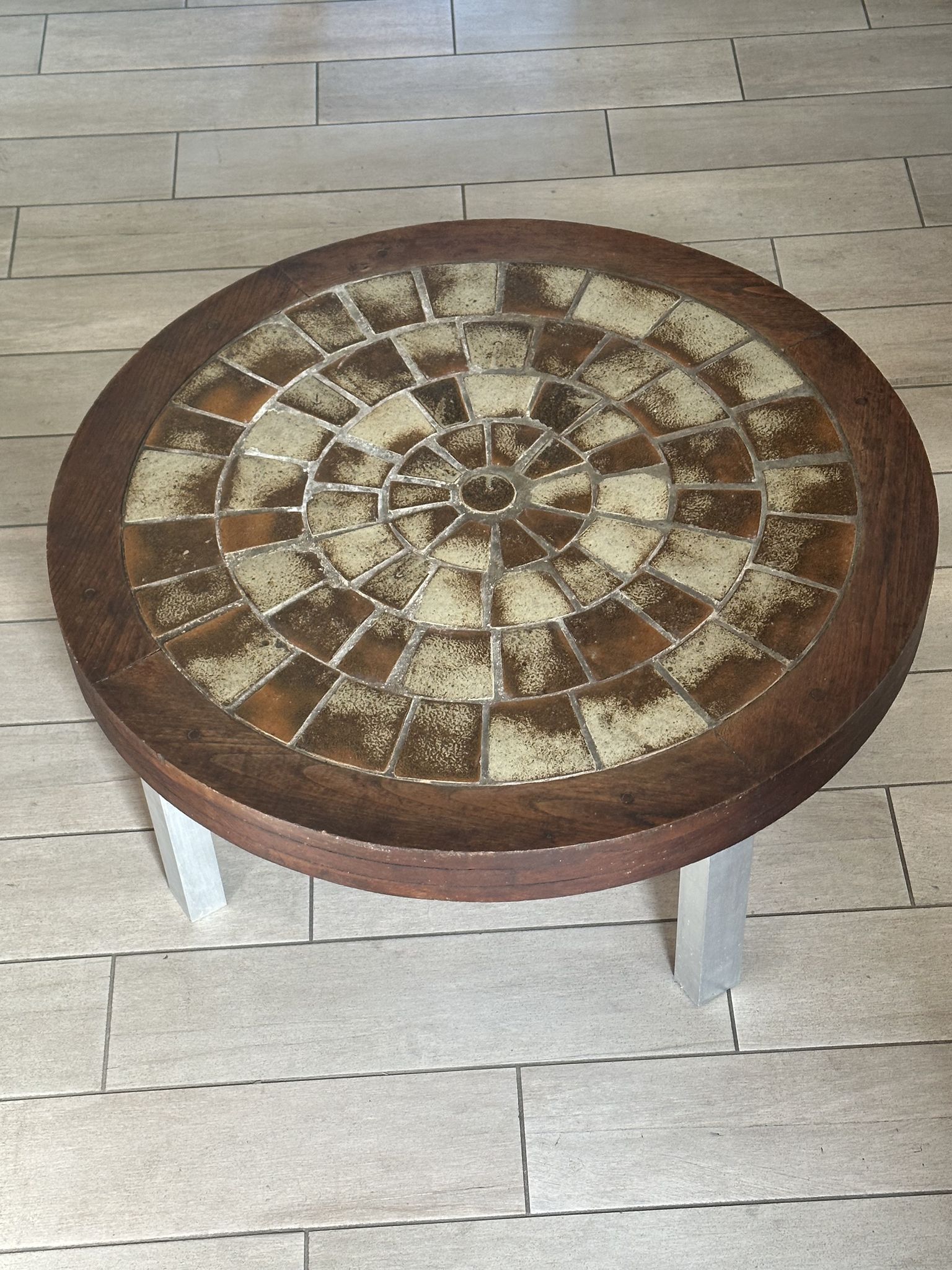 Table basse céramique design vintage années 60