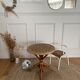 Rattan pedestal table