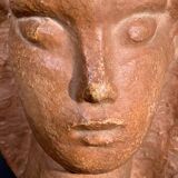Art Deco Expressionist Sculpture "Nude Female Bust" unique piece 1940