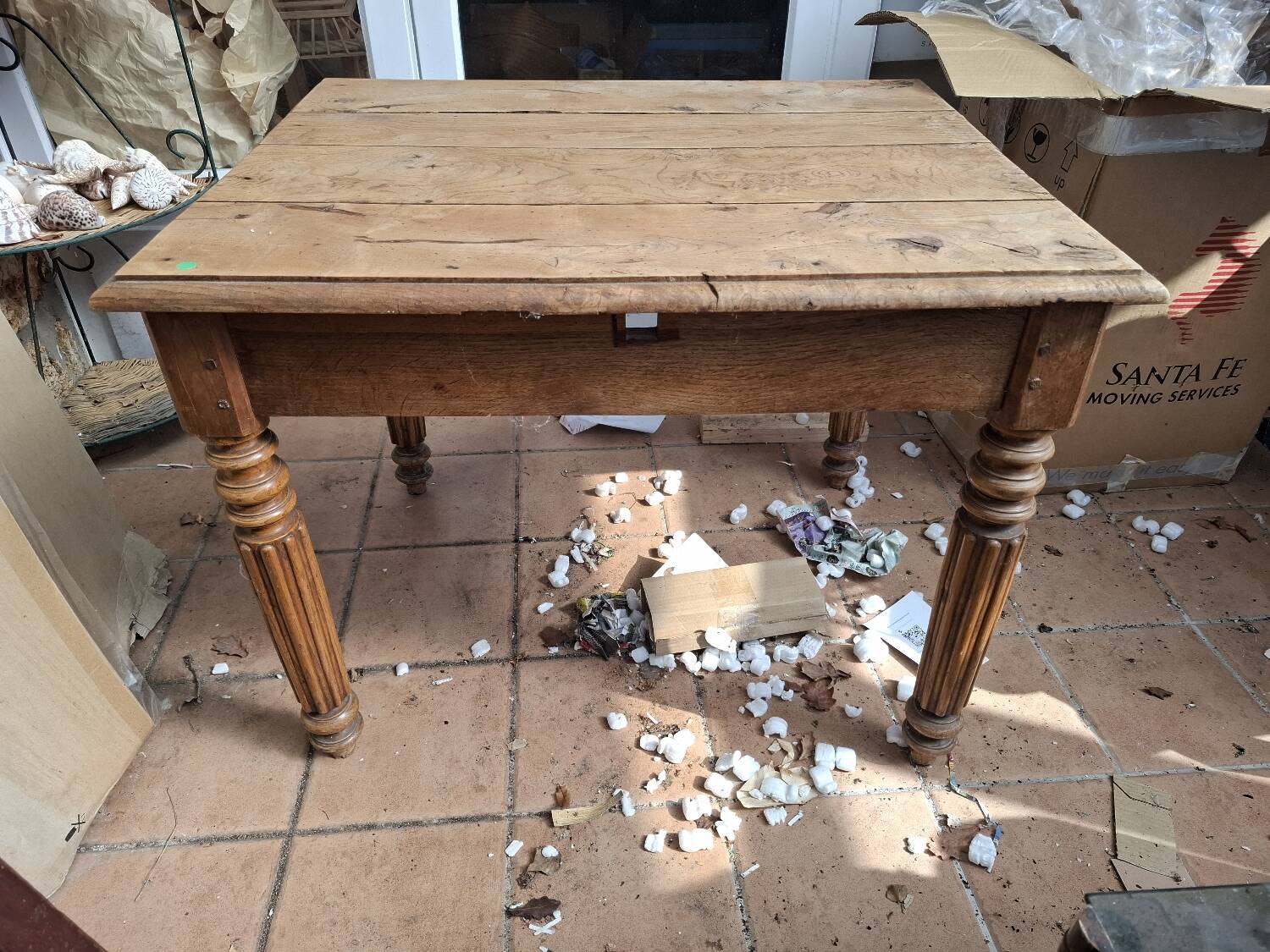Rustic walnut table
