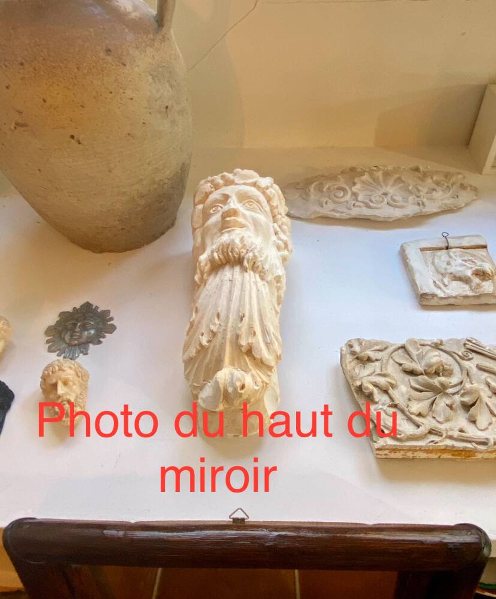 Miroir bois 37x60 cm, années 80