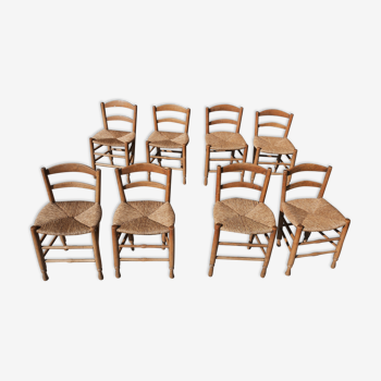 Set of 8 provencal chair mulched