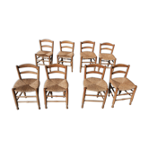 Set of 8 provencal chair mulched