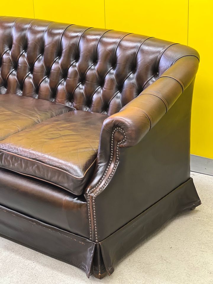 Canapé 3 places Chesterfield des années 1980
