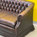 Canapé 3 places Chesterfield des années 1980