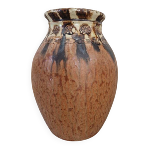 Vase en grès signé