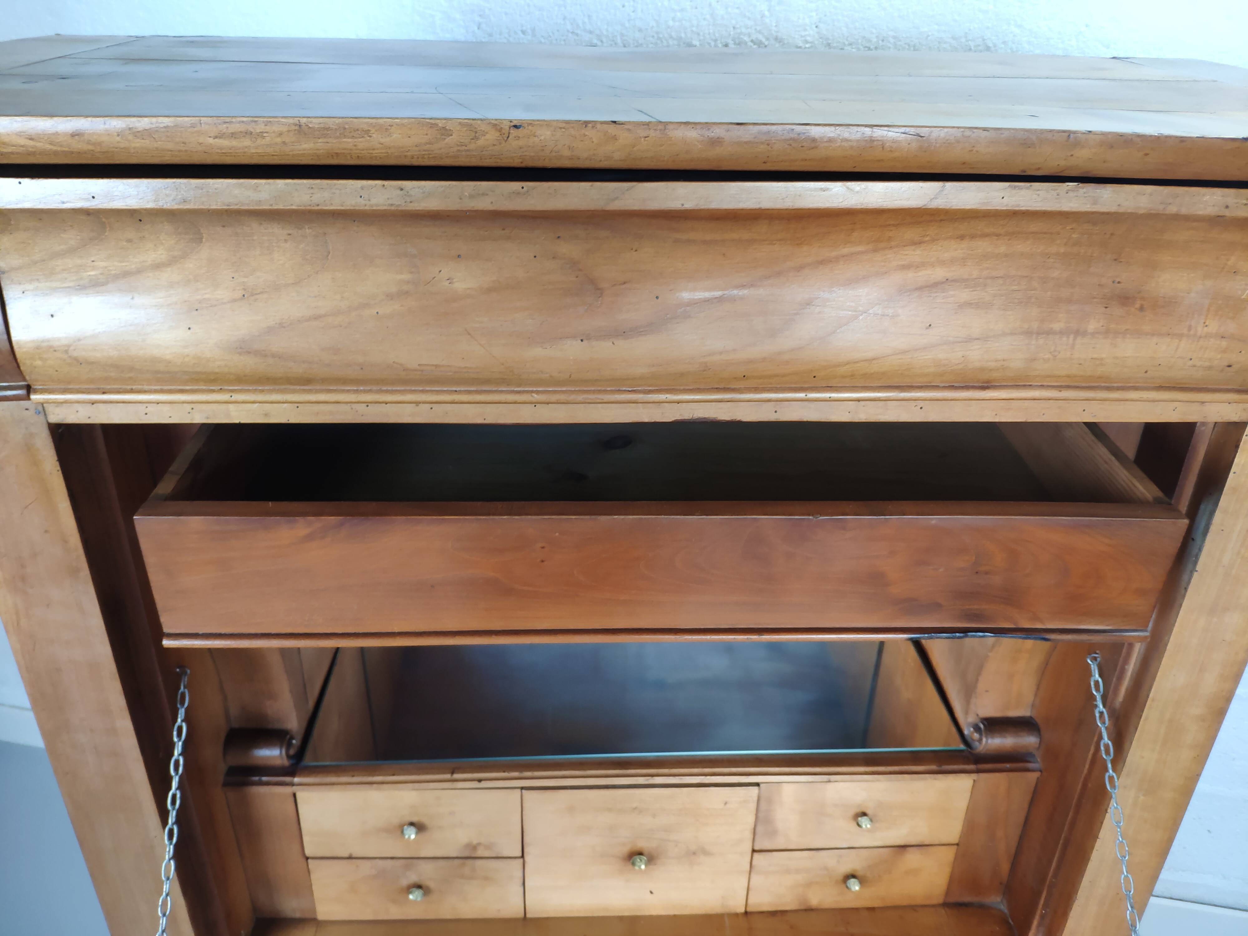 Louis Philippe glazed style secretary