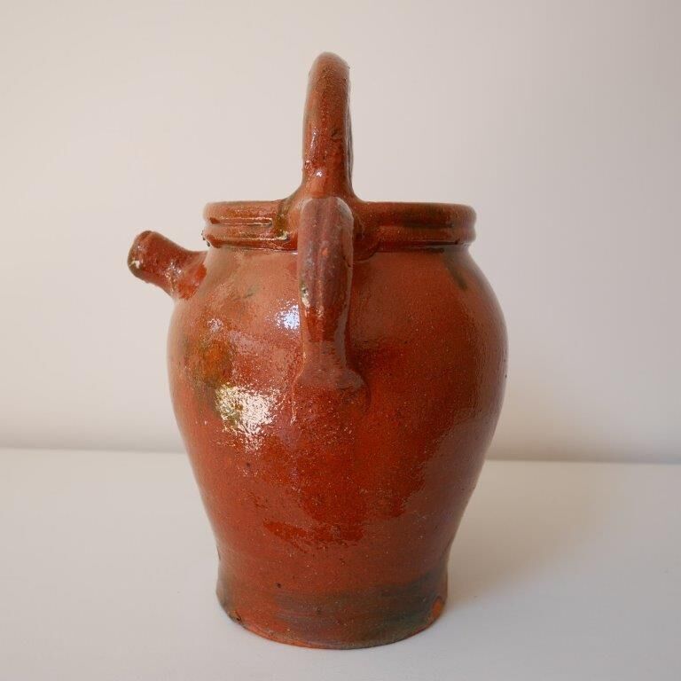 Glazed terracotta vase or jar