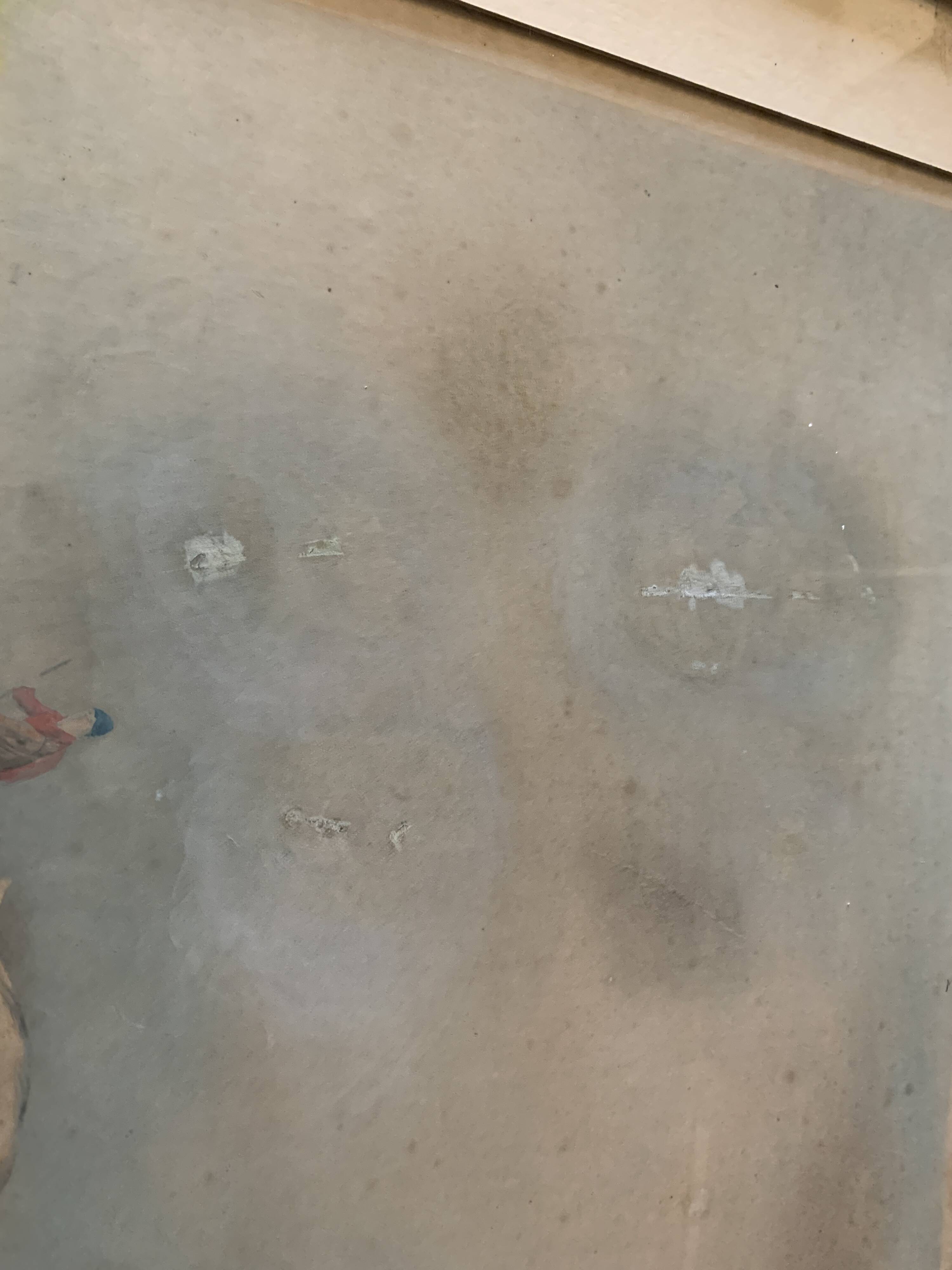 Framed English engraving "The hunt" 20th century