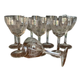 6 wine glasses