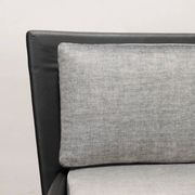 1980s vintage velvet and faux leather sofa with pillowcases, Italy.