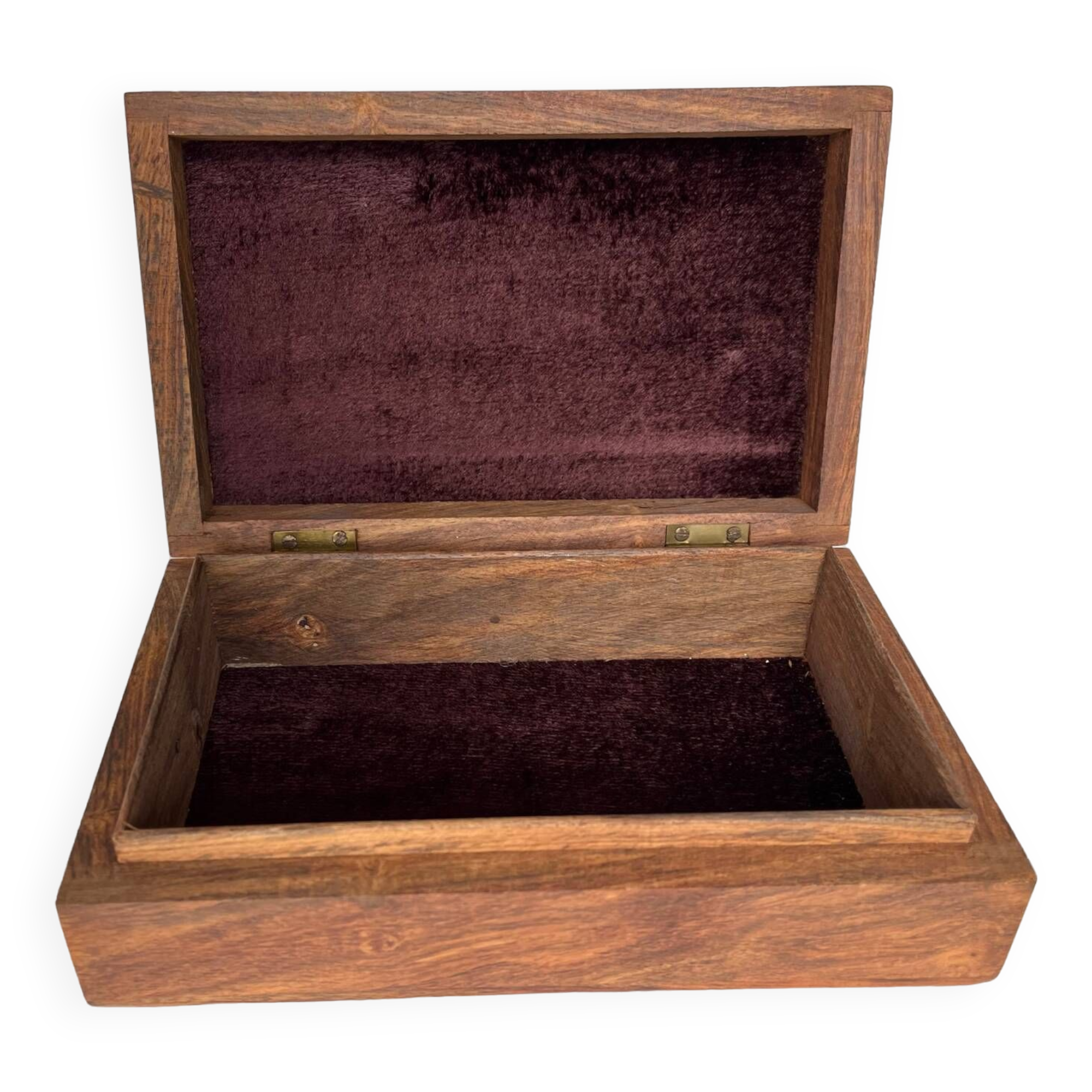 Carved wooden jewelry box