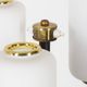 Vintage 50's floor lamp in metal and glass, italian design