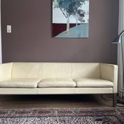 Erik Jørgensen EJ50 Sofa Danish Design - cream white leather, 3-seater