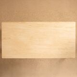 Wood & travertine coffee table - 1970