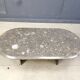Vintage italian grey marble coffee table, 1970s