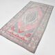 4x8 Soft Pink Geometric Handmade Vintage Rug, 128x242Cm