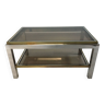 chrome and brass coffee table from the 70s