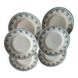 Ensemble de 6 assiettes plates terre de fer St Amand 4006