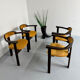 4 chairs model Expo 68 designed by Robert Haussmann, 1960s vintage.