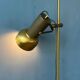 Lampadaire vintage en laiton avec spot orientable