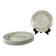 Set of 6 flat plates GIEN, Primefleur creation, model "Constellation", 1950.