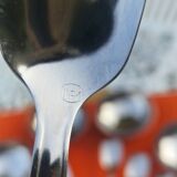 Lot de 6 bols à dessert vintage en acier inoxydable avec 5 cuillères