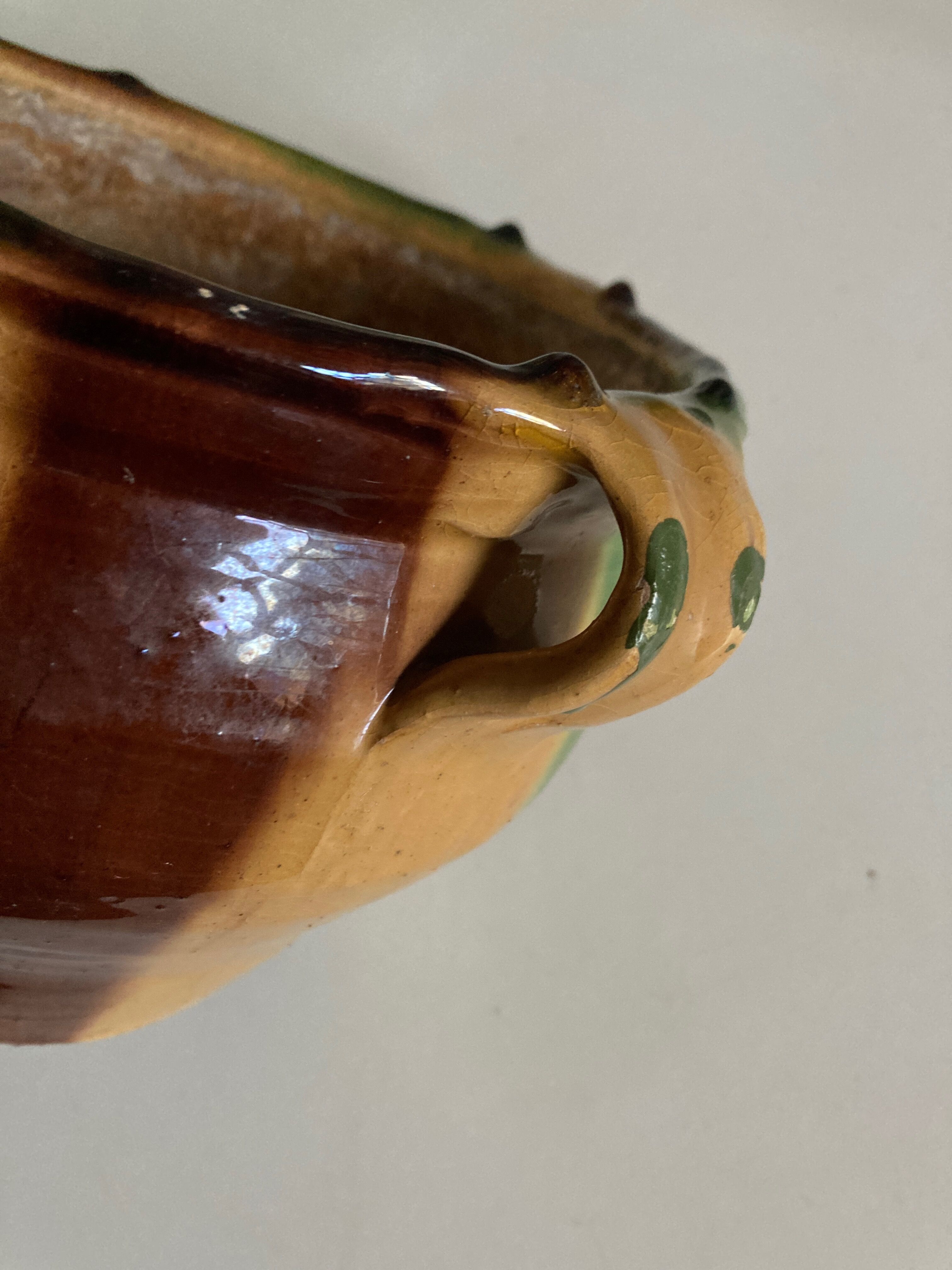 Planter cover in glazed clay South West