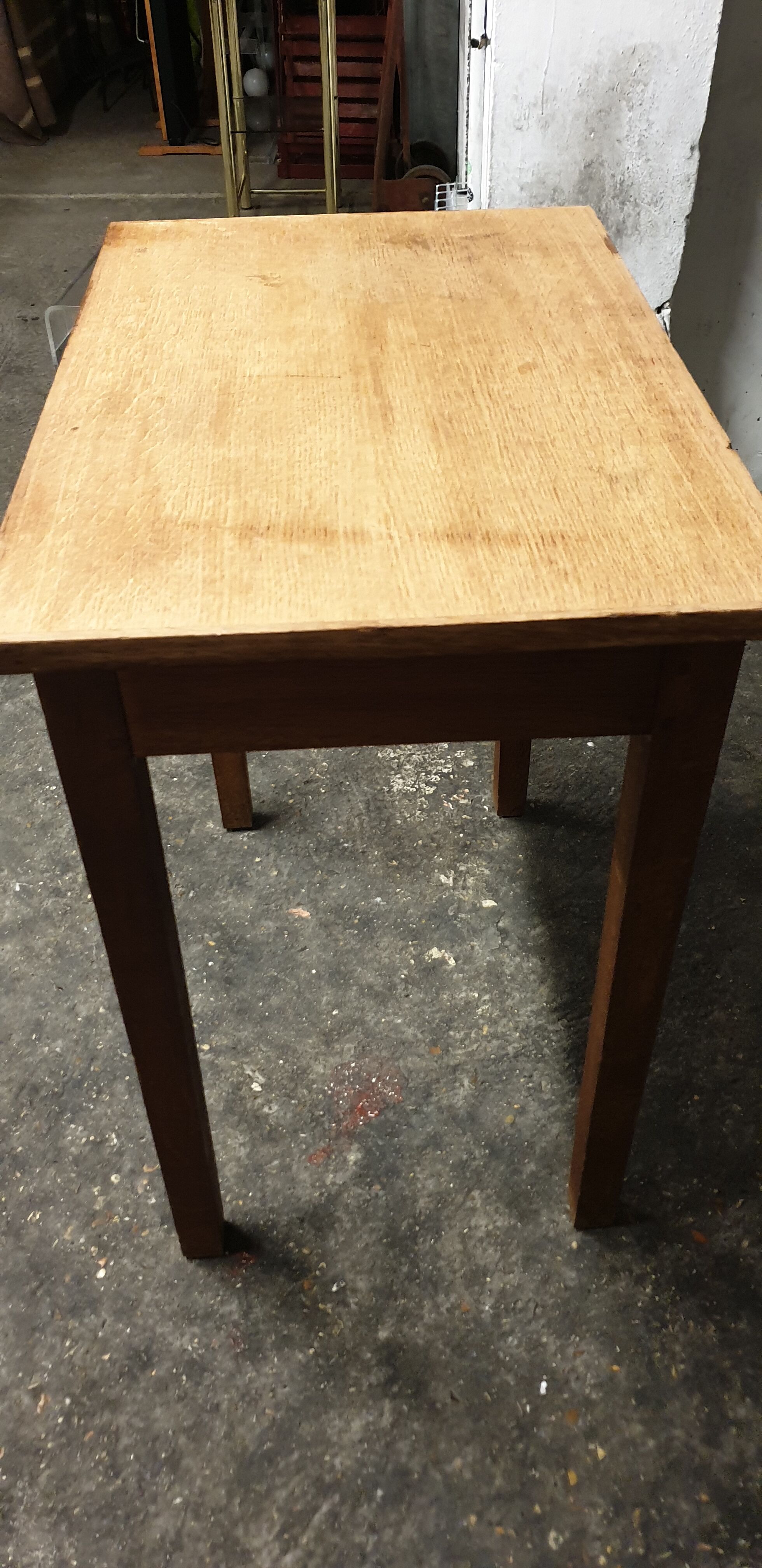 Solid oak bedroom table
