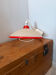 Suspension design Memphis red and white vintage model from the 80s.