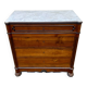 Antique Louis Philippe commode with fitted white marble top.