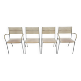Set of 4 Miss B dining chairs by Tito Agnoli for Bonacina, 1990s.