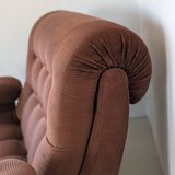 Fauteuil space age,en velours côtelé des années 70