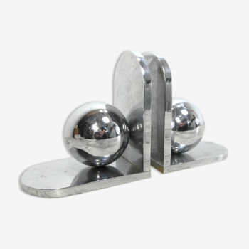 Heavy chrome metal bookends