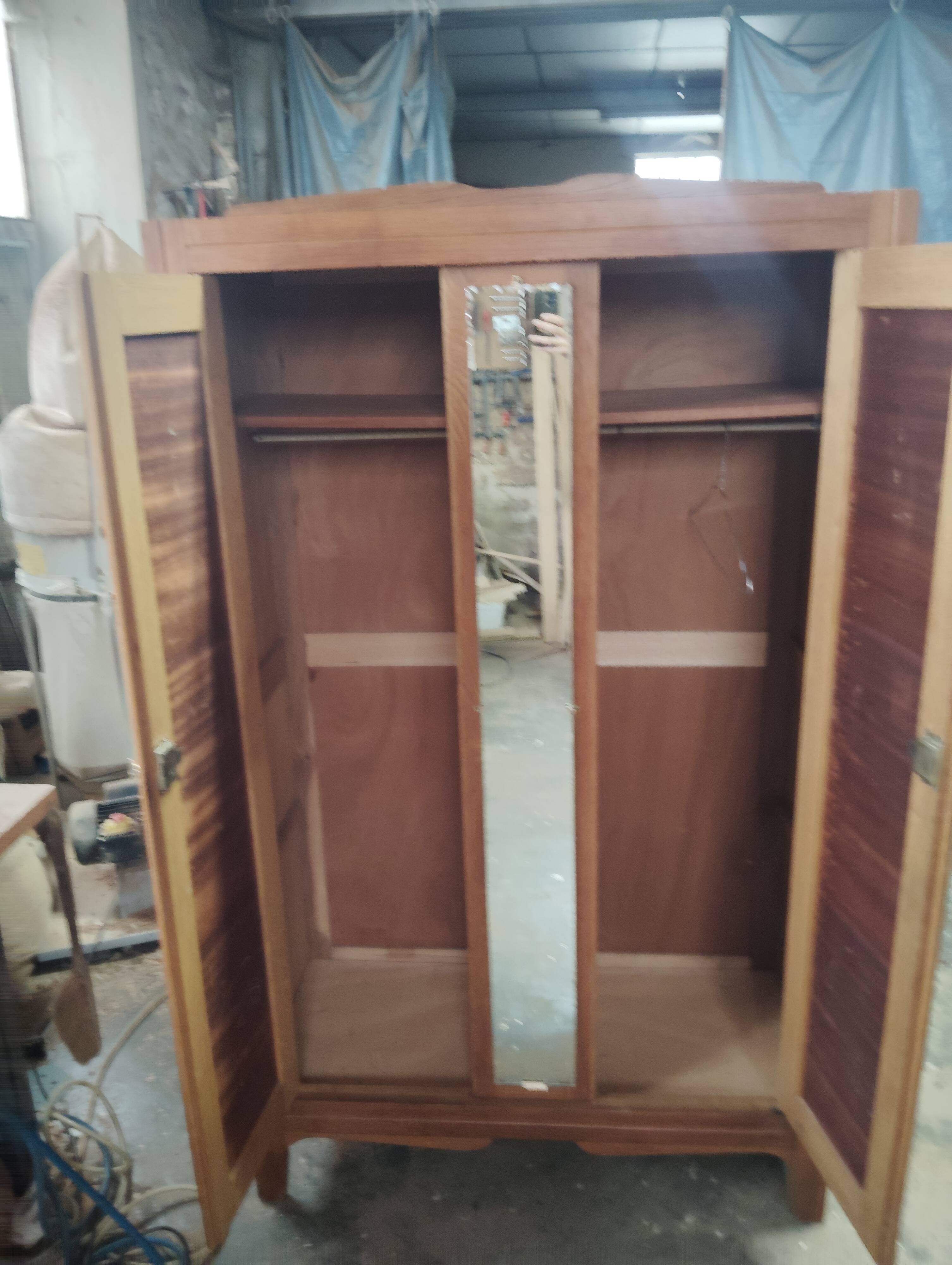 1950s Parisian wardrobe/closet in oak