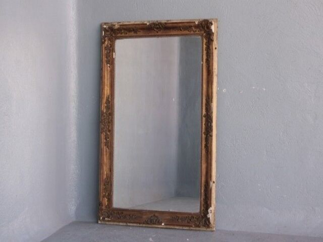 Mirror restoration Golden stucco rectangle 137 x 89 cm