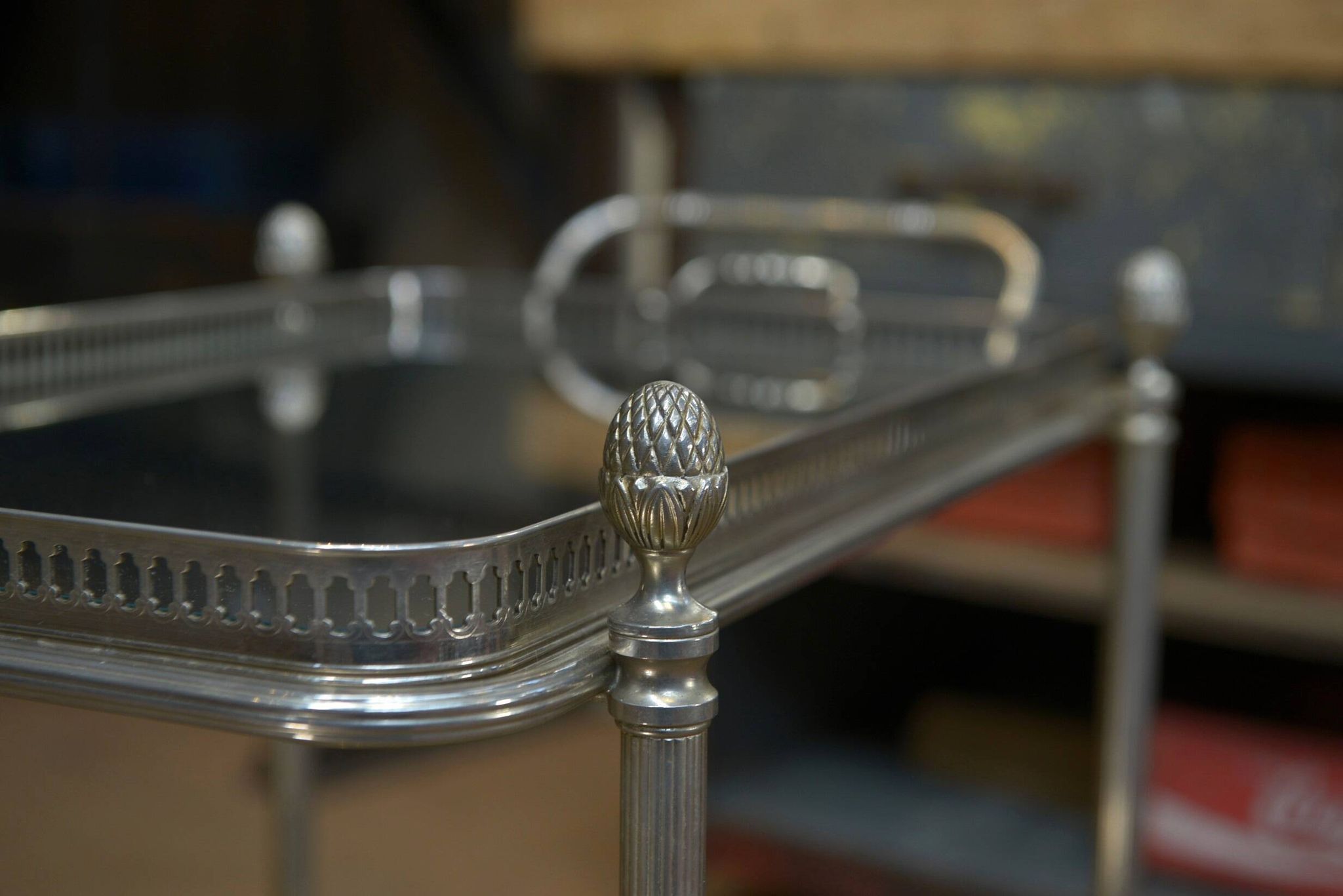 metal drinks trolley, France, 1960