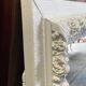 Old trumeau mirror in plaster and wood 100x142cm