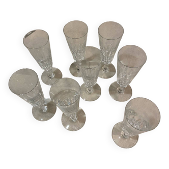 8 flûtes à champagne BACCARAT
