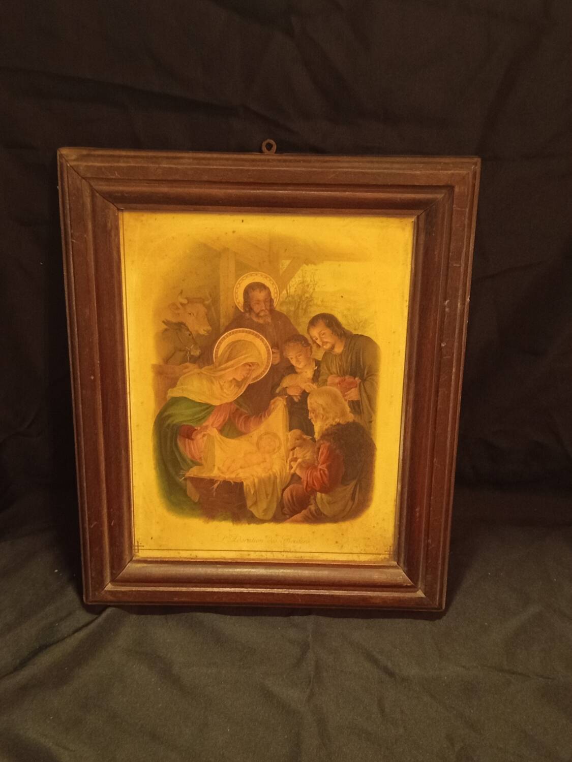 Gravure ancienne « L'Adoration des bergers » — Rare et authentique