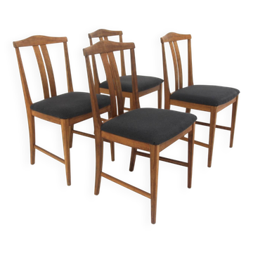 Set of 4 Scandinavian teak chairs, Karl Erik Ekselius, JOC, Sweden, 19