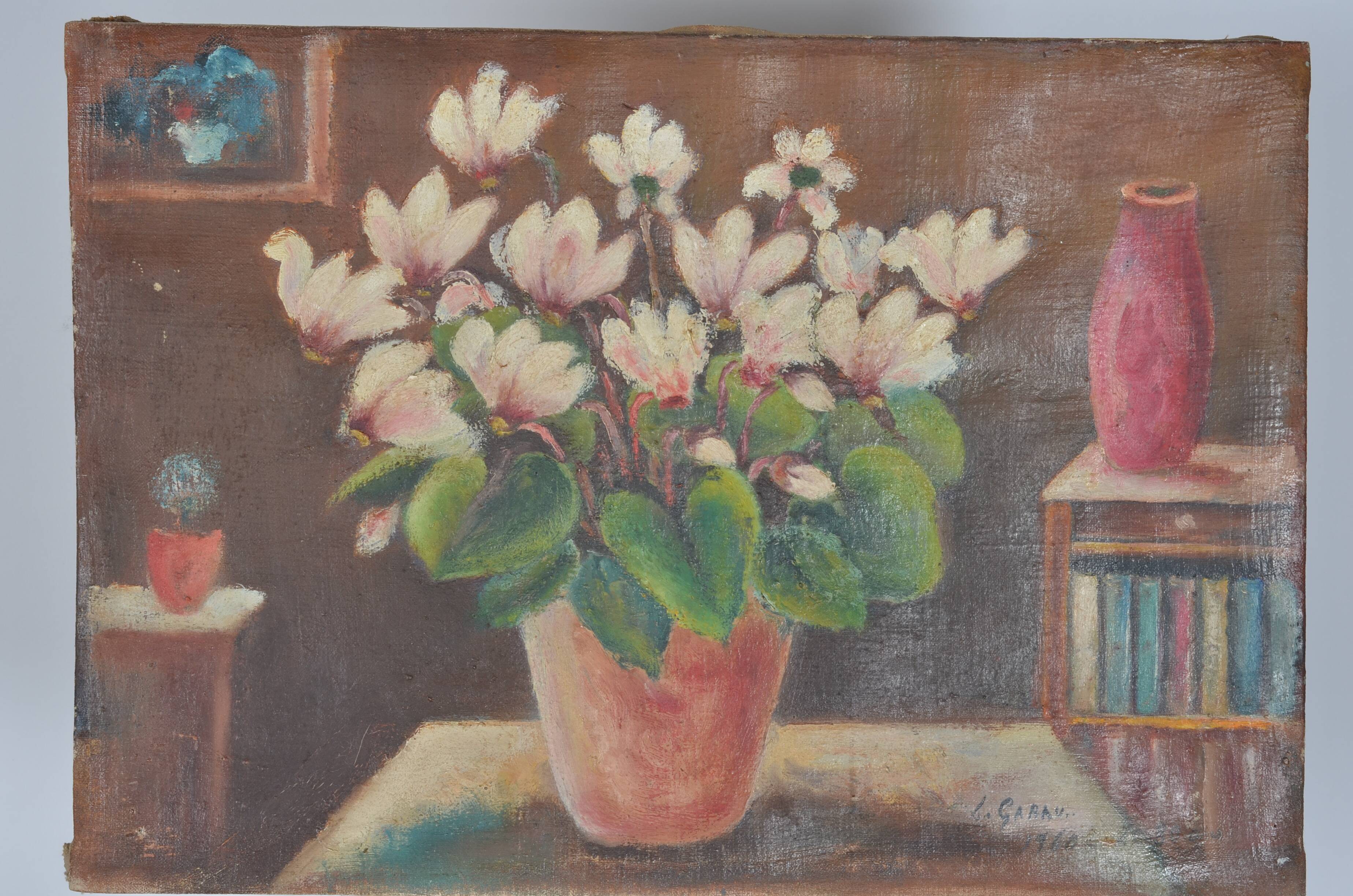 Huile sur toile bouquets de fleurs