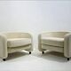 Mid-Century Modern Italian Armchairs on casters, 1970s (3 available)
